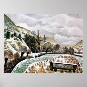 Póster Ravilious - New Year Snow