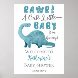 Póster Rawr Un Pequeño Bebé Cuto Está En Camino De Baby S