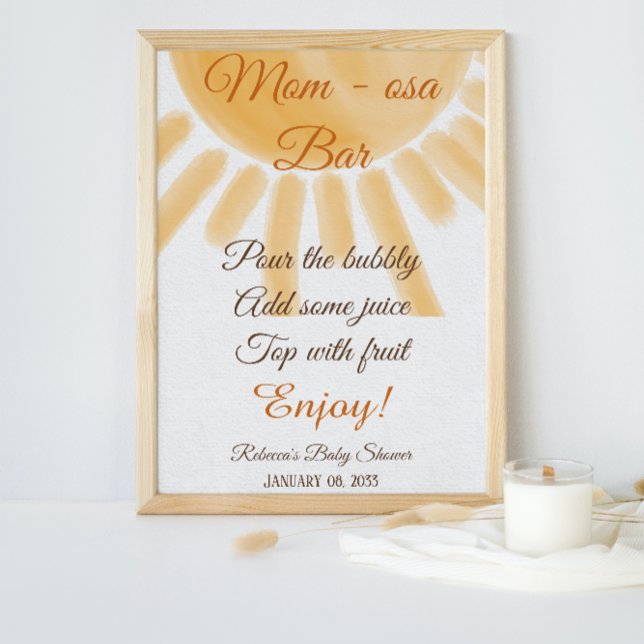 Póster Ray of Sun Theme Sunshine Baby Shower Mom osa bar (Subido por el creador)