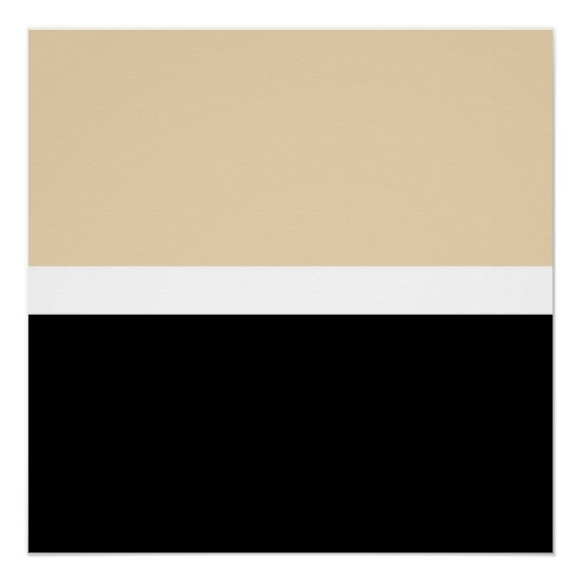 Póster raya abstracta beige negro (Anverso)