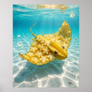 Póster Raya de Starfruit Dorado