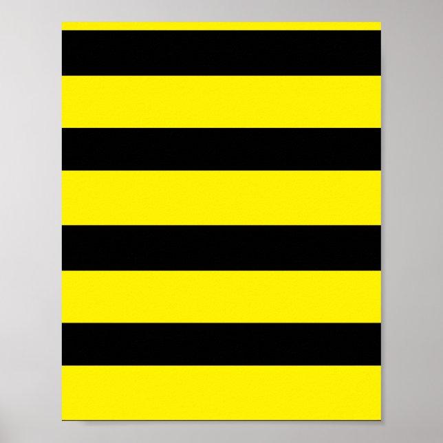 Póster Rayado amarillo y negro (Frente)