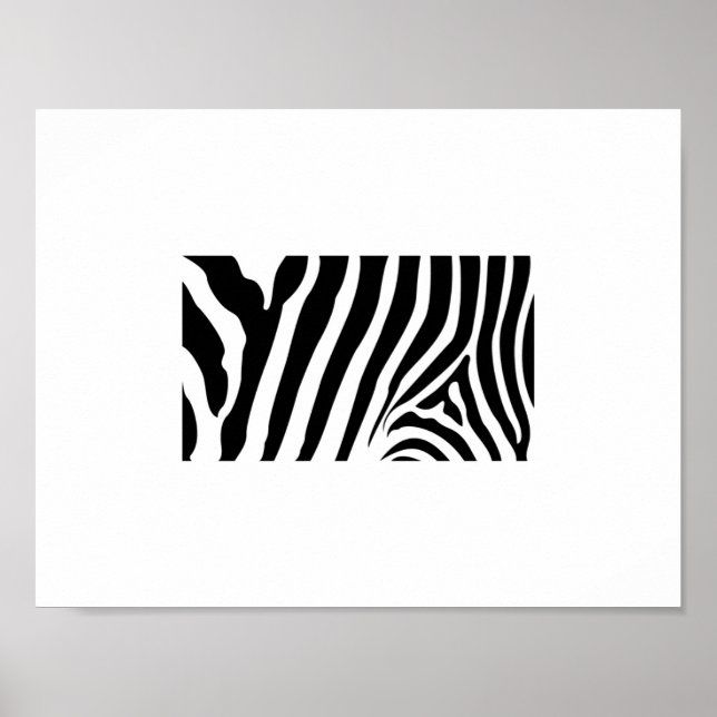 Póster - Rayas de cebra abstractas (Frente)