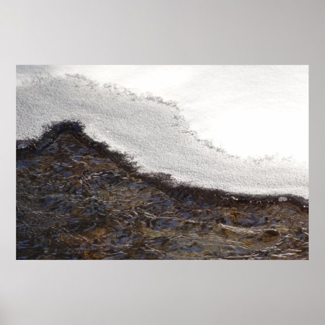 Póster Rayas de chorro de nieve en invierno (Frente)