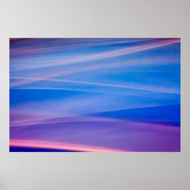 Póster Rayas de color abstractas de pintura clara (Frente)