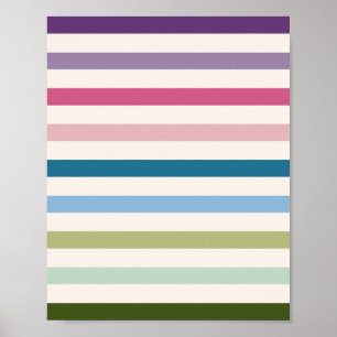 Póster Rayas de colores 03