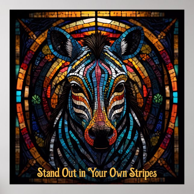 Póster Rayas de inspiración: Abraza tu vida única (Frente)