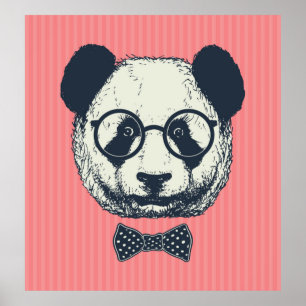 Póster Rayas de la panda
