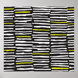 Póster Rayas de mano dibujadas: Patrón de vintage.