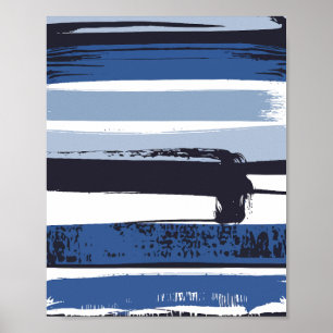 Póster Rayas de Pincelada Abstracción