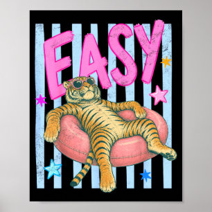 Póster Rayas de tigre fáciles vacaciones de verano en la 