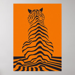 Póster Rayas de tigre minimalistas