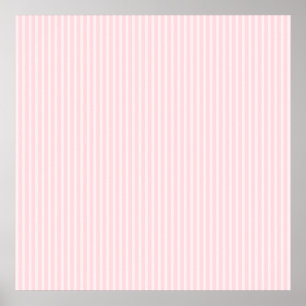 Póster Rayas del caramelo del rosa en colores pastel