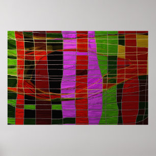 Póster Rayas doradas