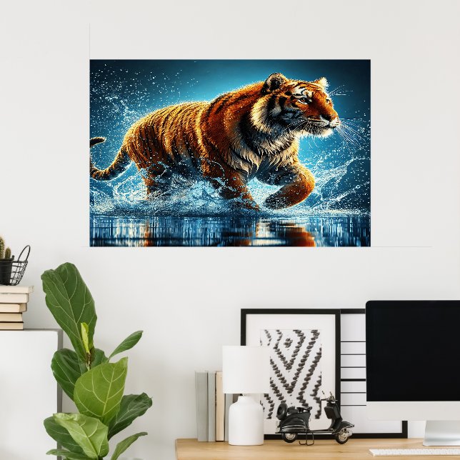 Póster Rayas en el Surf (Oficina en casa)