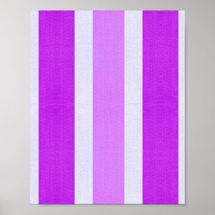 Póster Rayas moradas y blancas