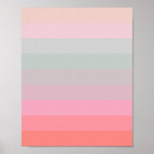 Póster Rayas Pastel Suave