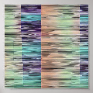 Póster Rayas texturizadas en tonos suaves