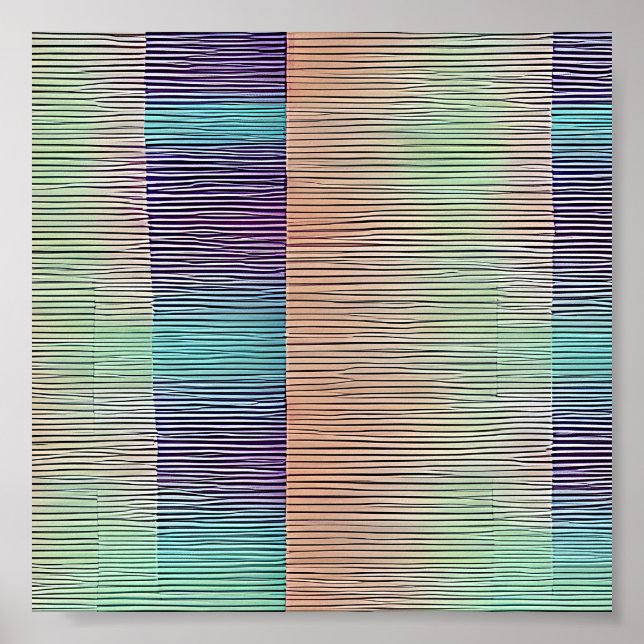 Póster Rayas texturizadas en tonos suaves (Frente)