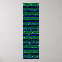 Rayas verdes azules con estrellas y gotas de lluvi