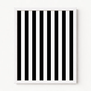 Póster Rayas verticales blancas y negras