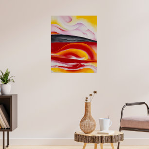 Póster Rayo rojo, amarillo y negro Georgia O'Keeffe