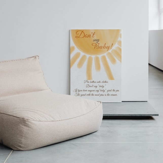 Póster Rayo Sunshine de moda no dice juego de Baby Shower (Subido por el creador)