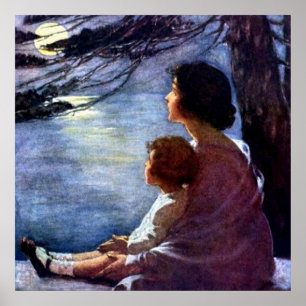 Póster “Rayos de luna” de Jessie Willcox Smith