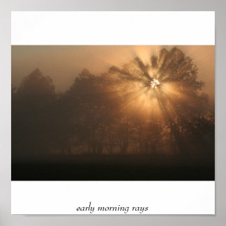Póster rayos de madrugada