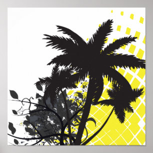 Póster rayos de palmera