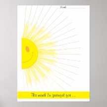 Rayos de sol de gratitud mensual mindfulness