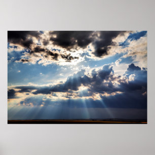 Póster Rayos de sol desde arriba