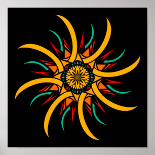 Póster rayos solares