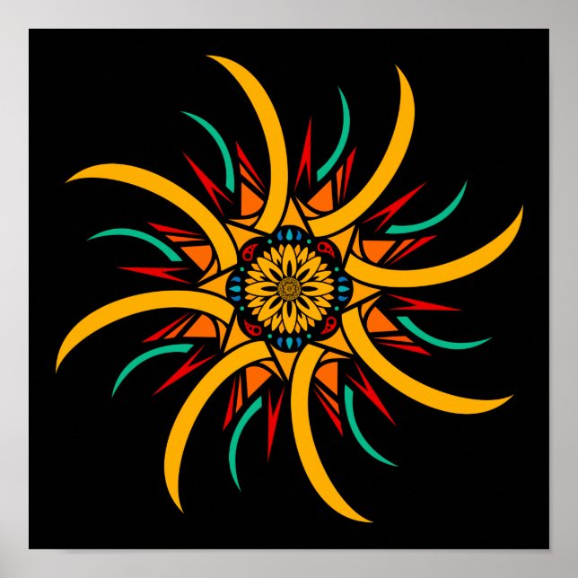 Póster rayos solares (Frente)