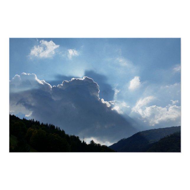 Póster rayos y nubes (Anverso)