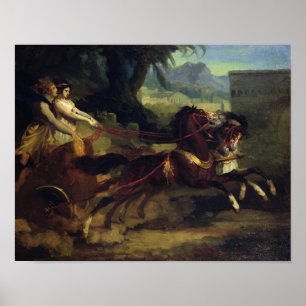 Póster Raza de carro antigua