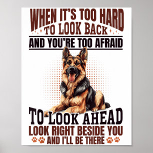 Póster Raza de perro pastor alemán cuando es demasiado di