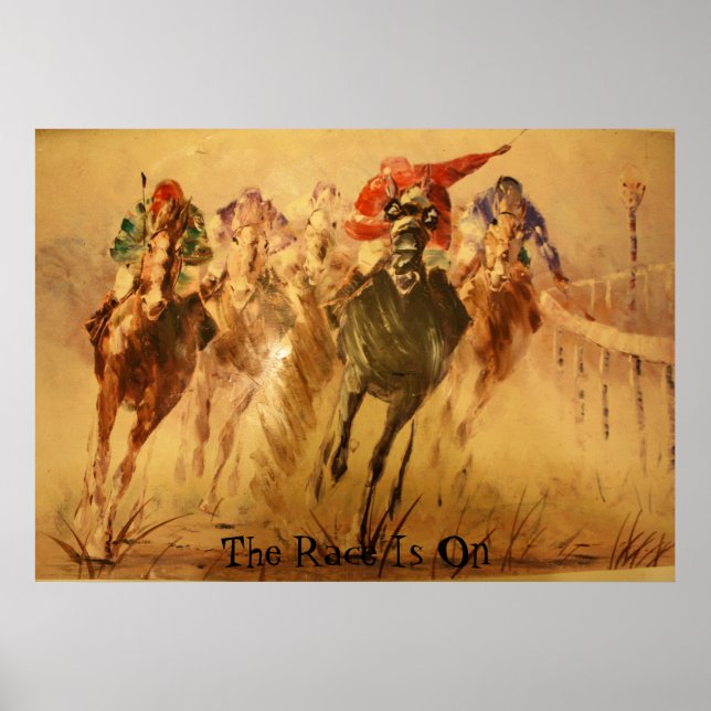 Póster raza, la carrera está (Frente)