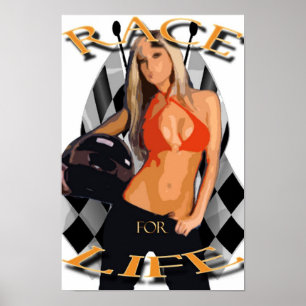 Póster Raza por vida