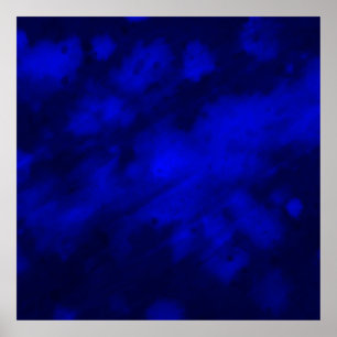 Póster Razas y salpicaduras azules reales y de la marina
