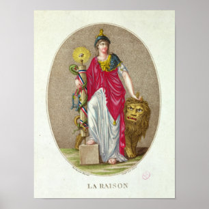 Póster Razón, grabada por Carre, 1793