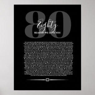 Póster Razones por las que nos encanta tu 90 80 70, 60, 5