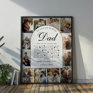 Póster Razones por las que te amamos Papá Cuadrícula de f