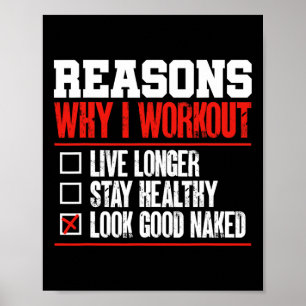 Póster Razones por las que trabajo en gimnasia para adult