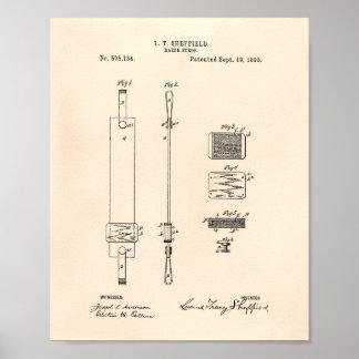 Póster Razor Strop 1893 Patent Art Old Peper