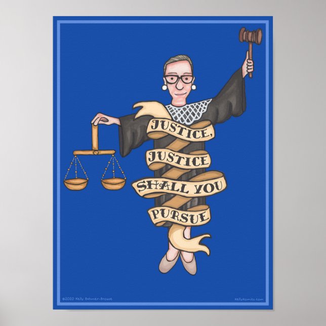 Póster RBG "Justicia, justicia, ¿quieres?" (Frente)