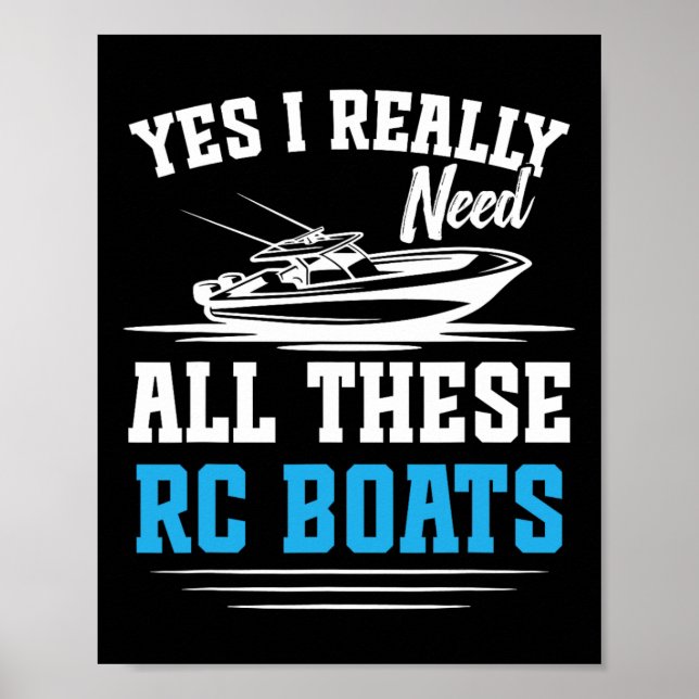 Póster Rc Captain Remote Control Boat Cruise Need All Rc  (Frente)