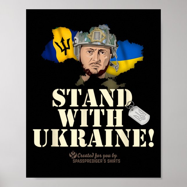 Póster Rdos Apoya A Ucrania Selensky Bandera De Rdos  (Frente)