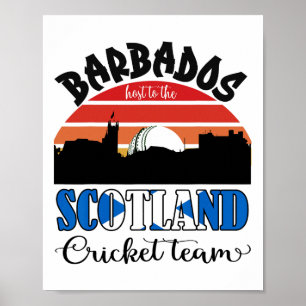 Póster Rdos de cricket T20 recibe al equipo de cricket de