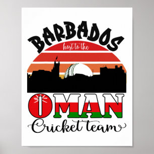 Póster Rdos de cricket T20 recibe al equipo de cricket de